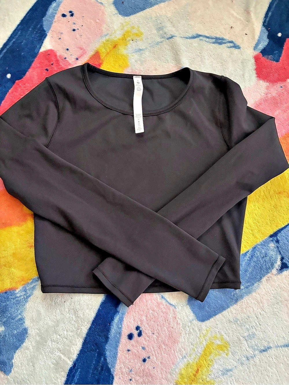 lululemon All It Takes Long Sleeve Black Athletic Top